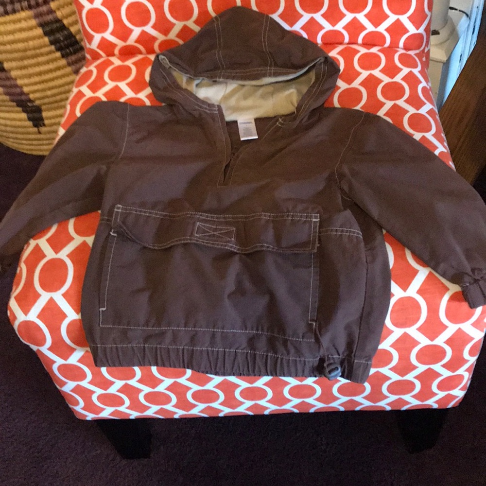 Brown rain resistant jacket